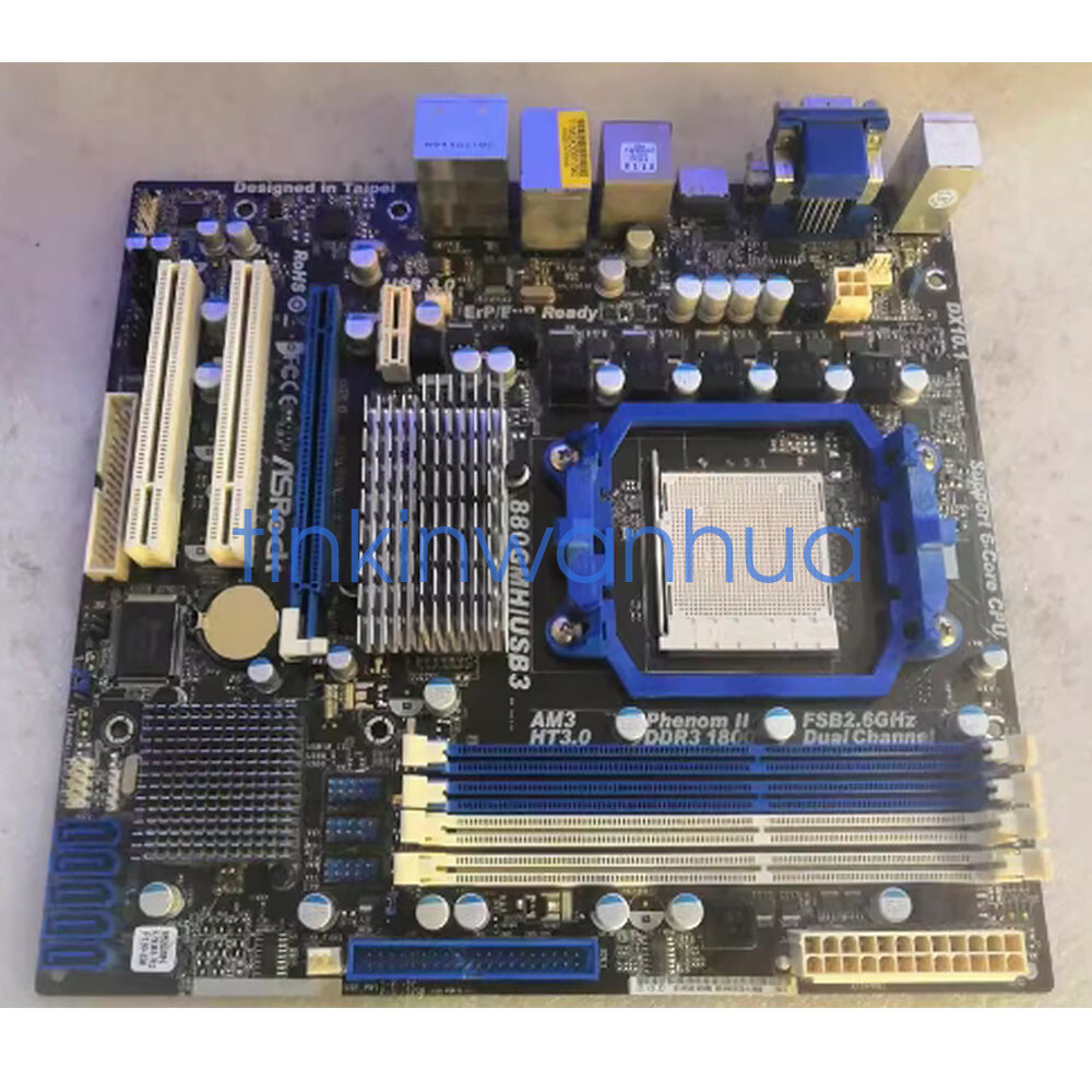 For ASRock 880GMH/USB3 Motherboard Socket AM3 DDR3 VGA+DVI+Micro-ATX