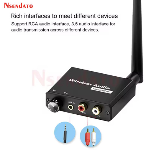 2.4G Digital Wifi Music Adapter 50M Wireless Audio Transmitter and Receiver Kit 
