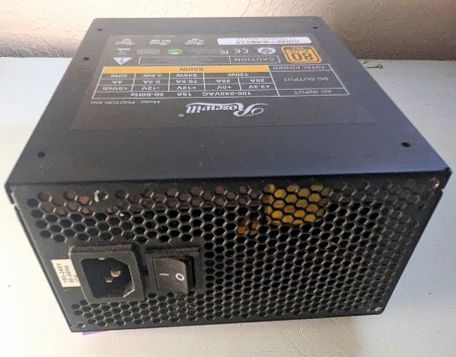 Rosewill PHOTON 850 850W ATX PSU 80 Plus Gold, PCI-E/SATA/IDE Cables