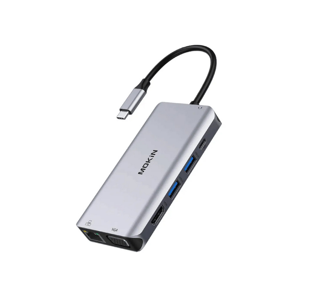 MOKiN 10 IN 1 Dual Display USB C Hub with 4K HDMI