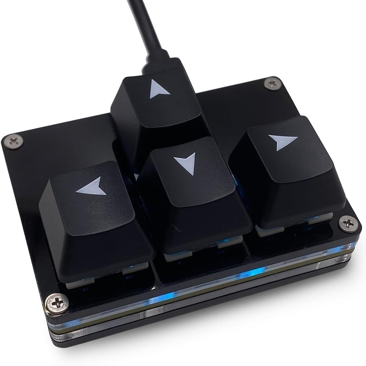 Mini 4-Key Keypad WASD Arrow Key Keycaps Keyboard One-Handed Mechanical Gamin...