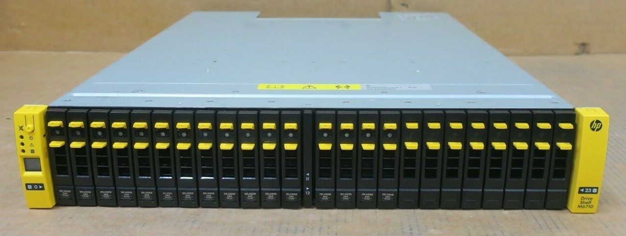 HP 3PAR Drive Shelf M6710 2U Array 9.6TB HDD 2x ESM I/O Controller 683251-001