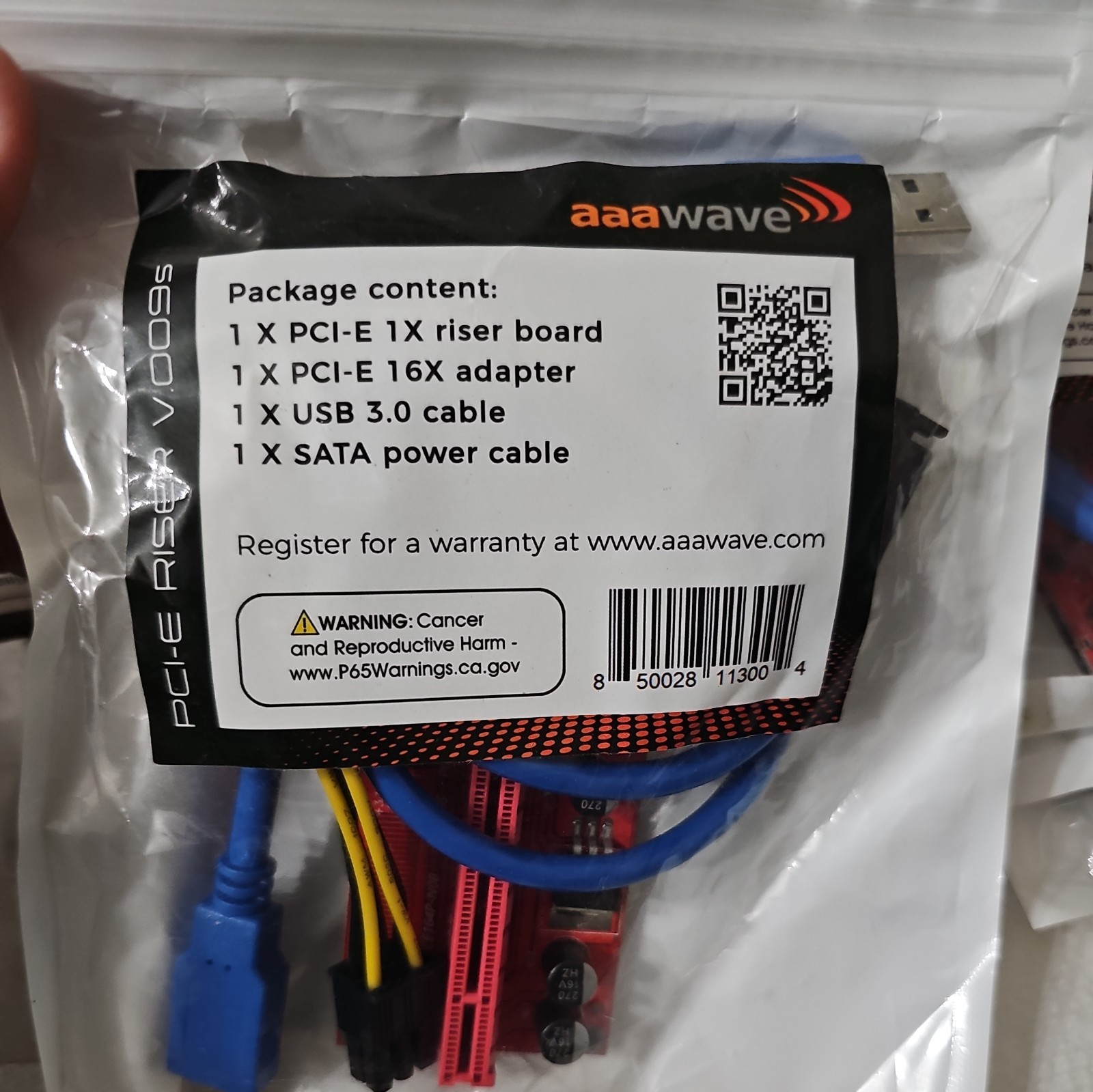 AAAwave (6) PCI-E 1X to USB 3.0 GPU Mining Risers PCIe