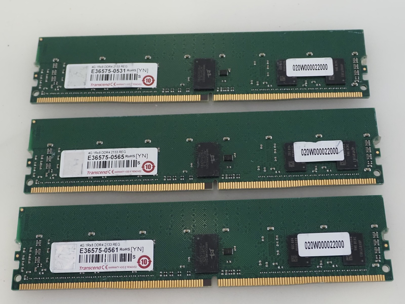 3x Transcend 8GB DDR4 2133MHz Memory RAM E36575-0531