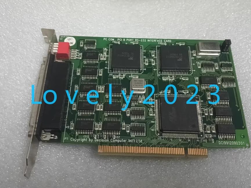 1pc used PC COM PCI 8 PORT RS-232 INT ERFACE CARD acquisition card