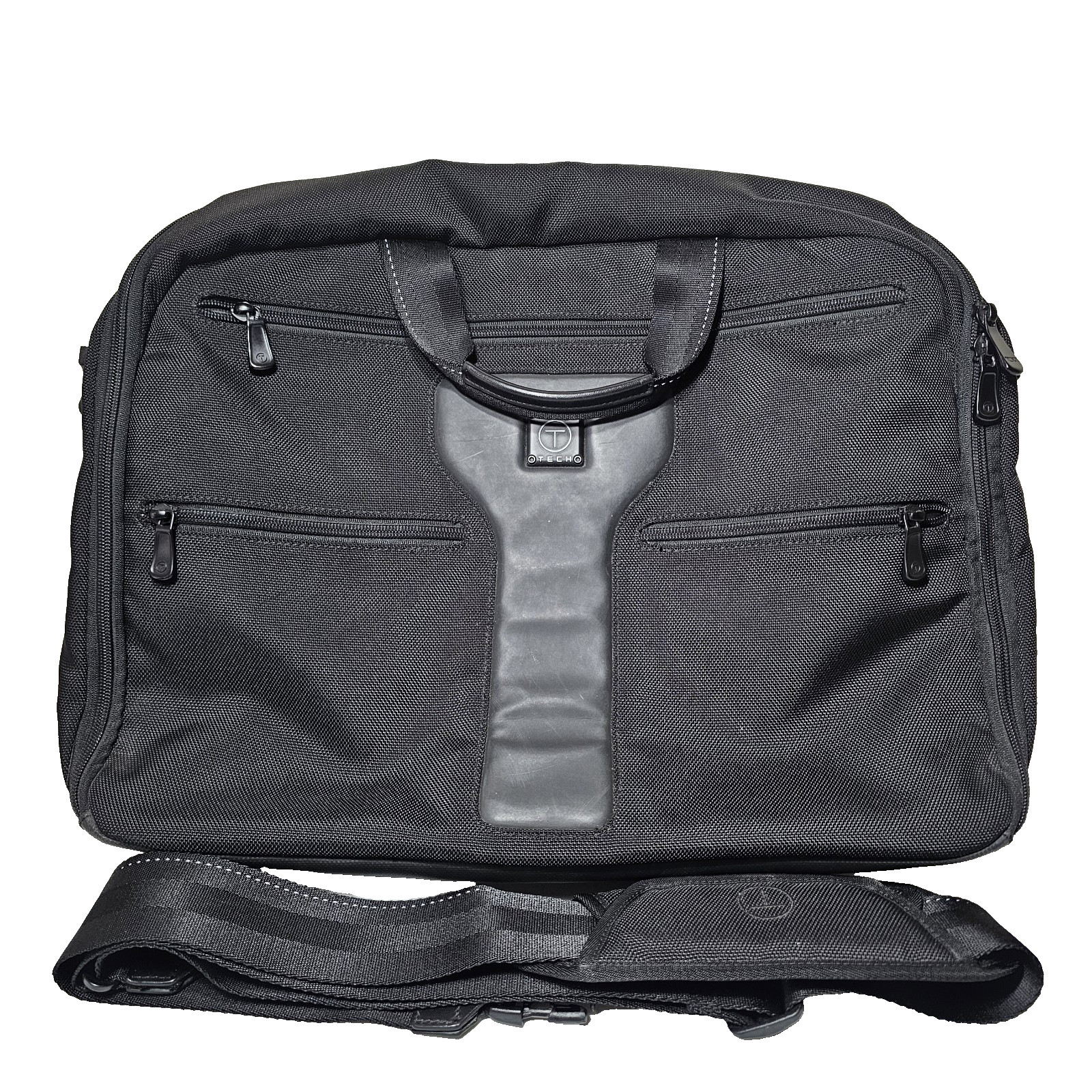 Tumi Tech Ballistic Nylon Computer Travel Messenger Shoulder Bag Black 57117D