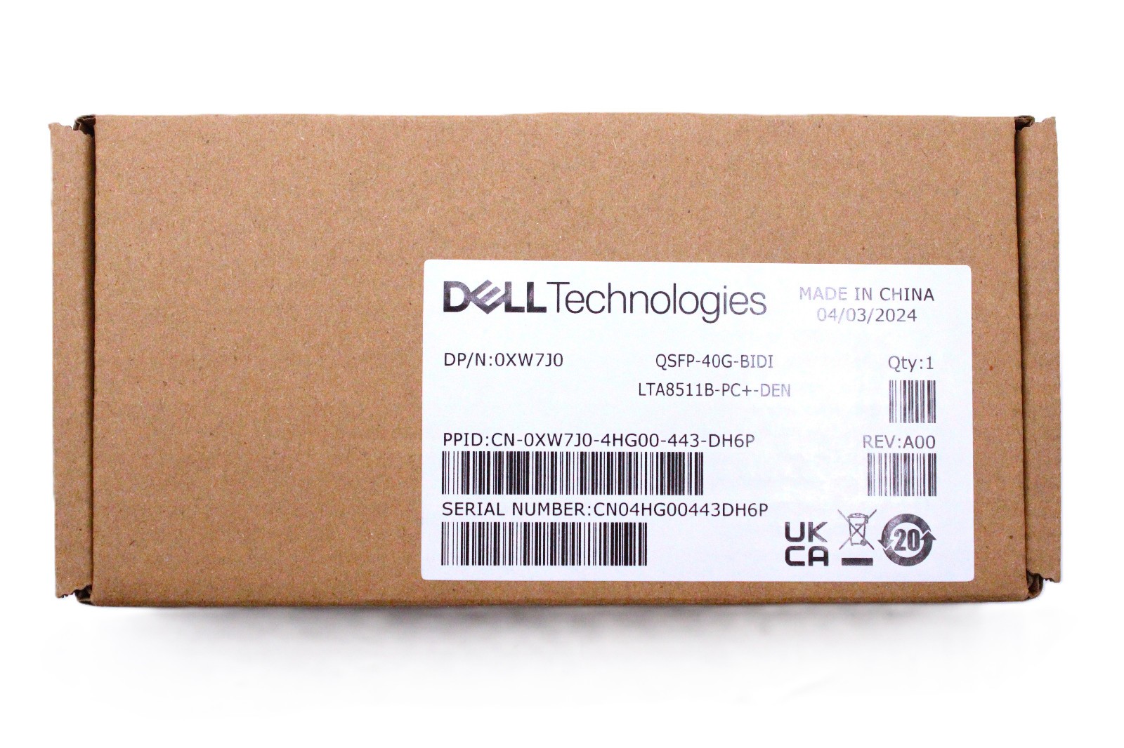 NEW Dell EMC QSFP-40G-BIDI 0XW7J0 Transceiver