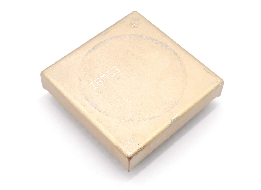 IBM53 02G1614 Vintage CPU Metal Case PGA-304 Gold Microprocessor Rare Intel 1992