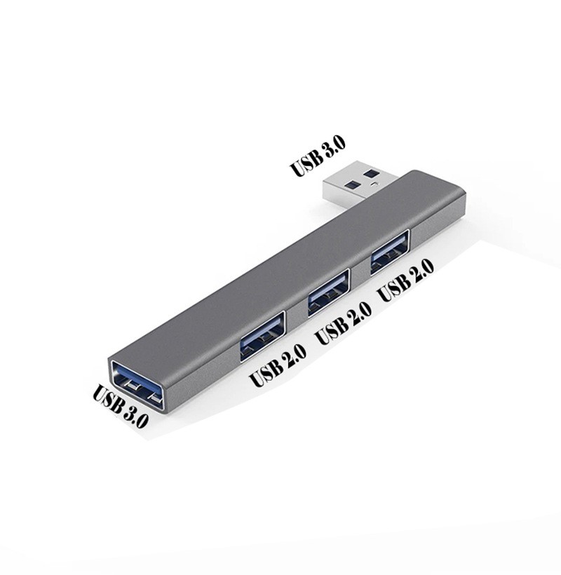 4-Port USB 3.0 Docking Station Plug-in USB Type-C Splitter Laptop Extender Hub