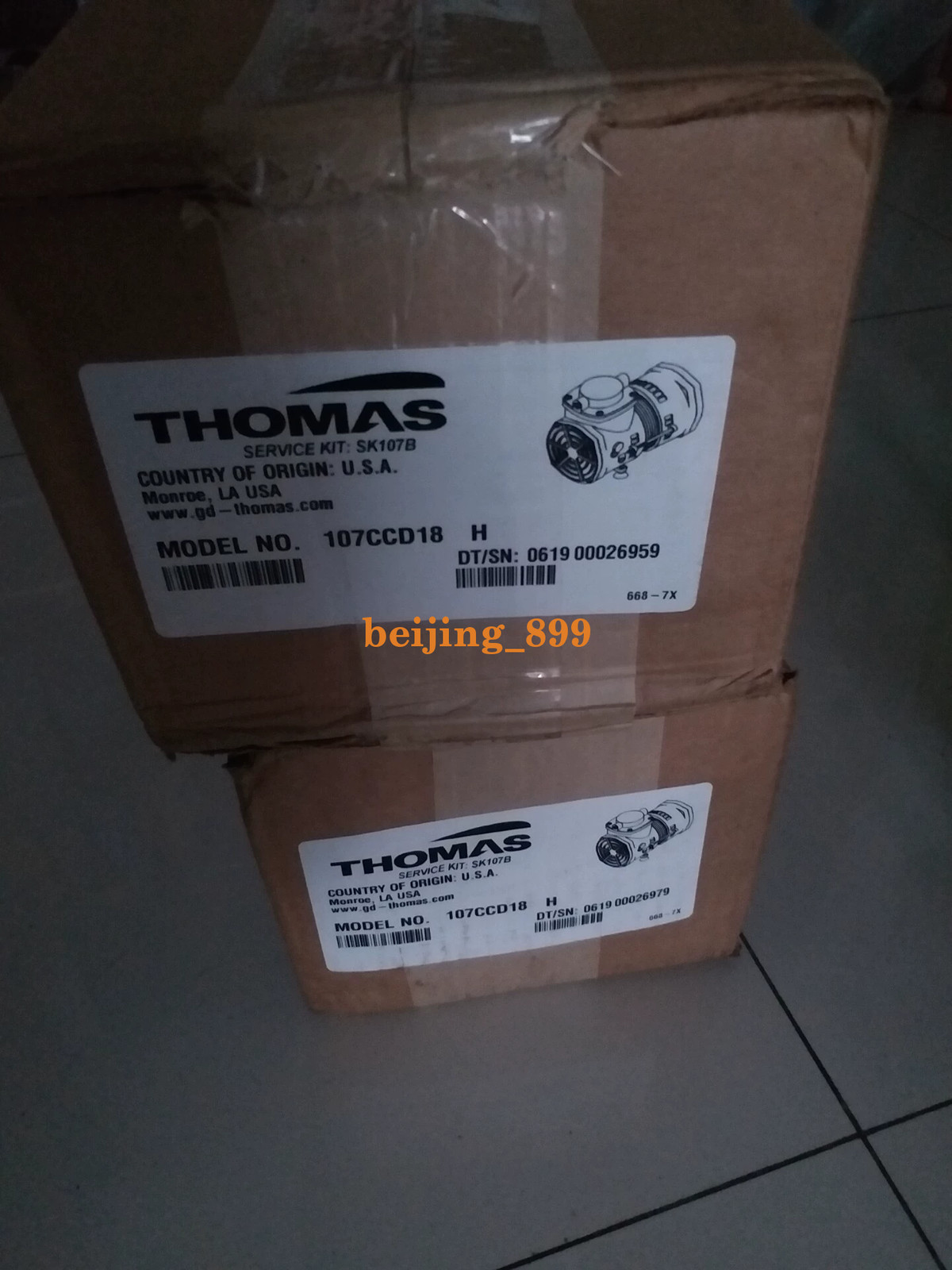 1PC NEW Thomas 107CCD18 vacuum pump Fast transportation