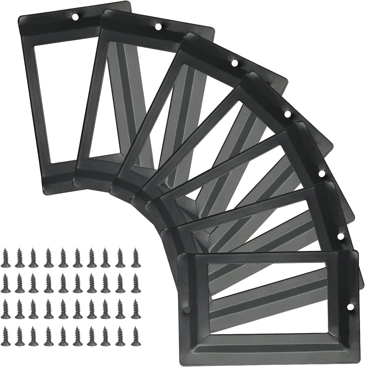 24Pcs Tag Label Holder Antique Label Holder 80Mm X 50Mm, Black