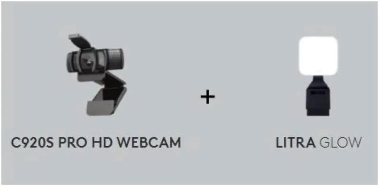 Logitech C920s Webcam & Litra Glow Bundle (Kit)(Kit) LOGILIGHTBDL2
