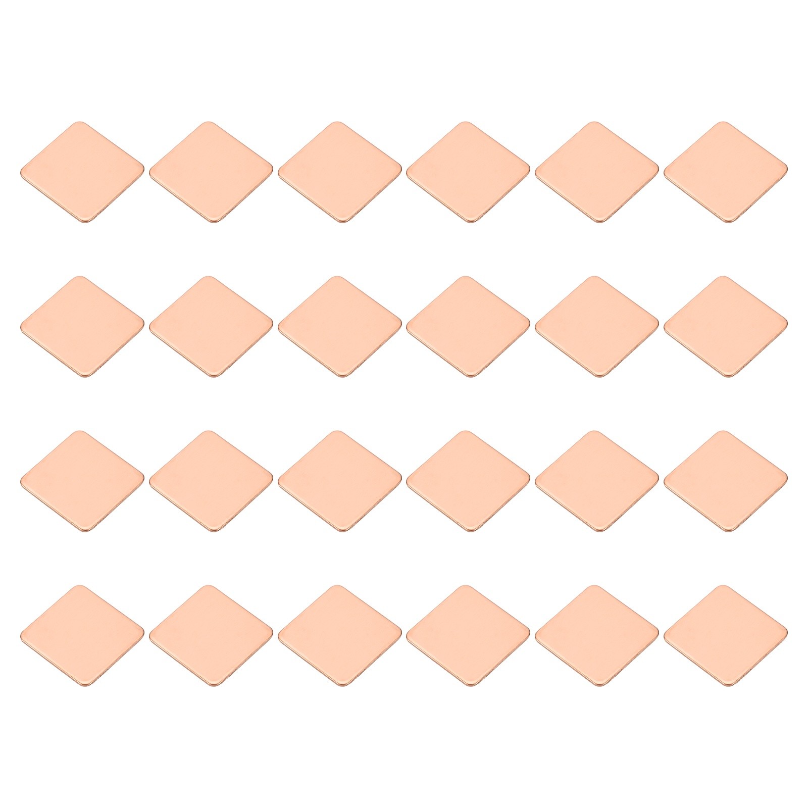 24 Pcs Heatsink Copper Pad Shim IC Chipset GPU Thermal Heatsink (20x20x1mm)