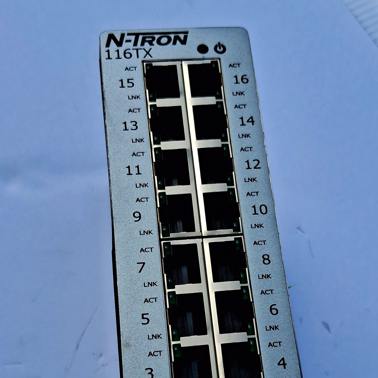 N-TRON 116TX 16-Port DIN Rail Fast Ethernet Switch 100Mbps RJ-45 Unmanaged