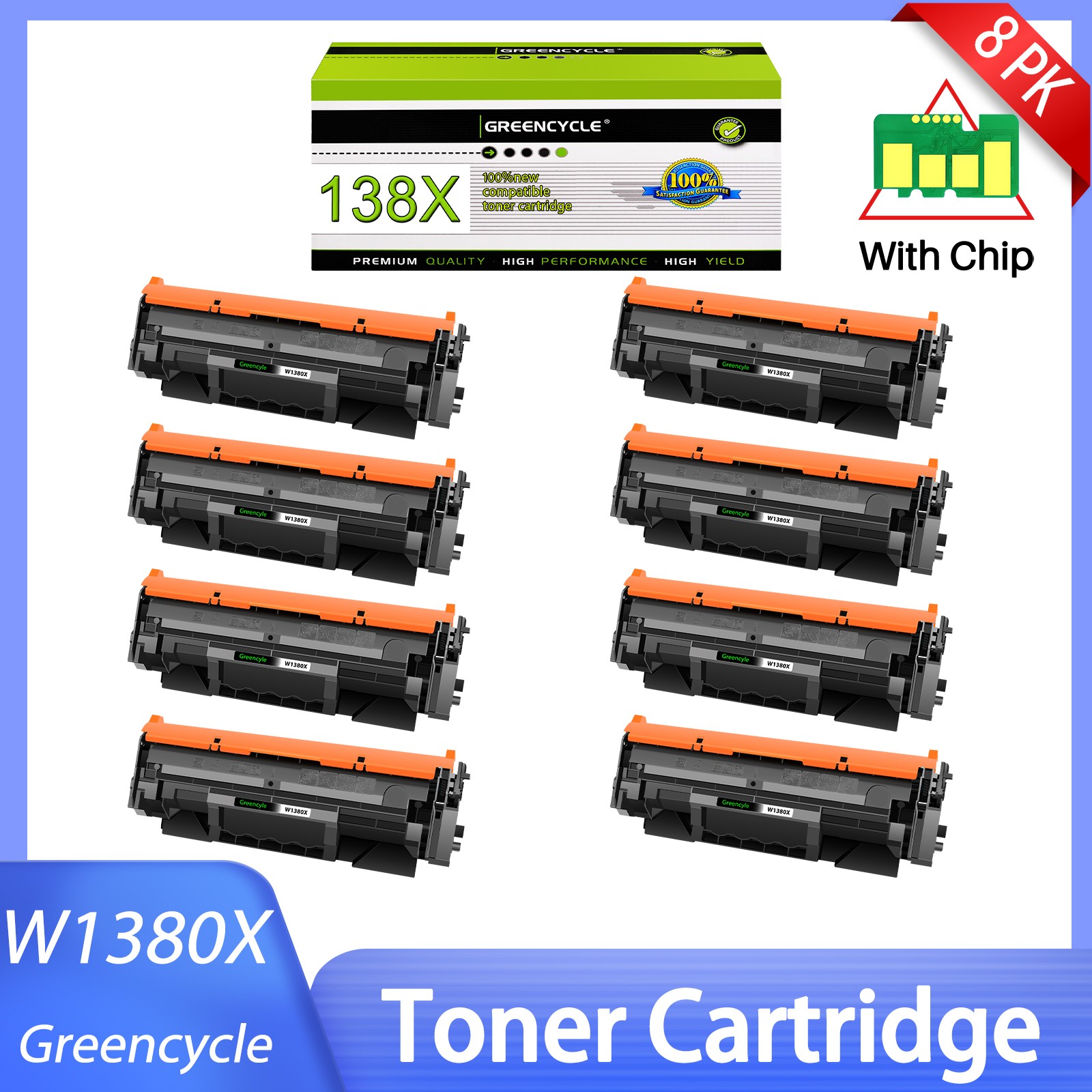 8 PK 138X W1380X Toner With HP LaserJet Pro 3001dw 3001fdw MFP 3101fdw Quality