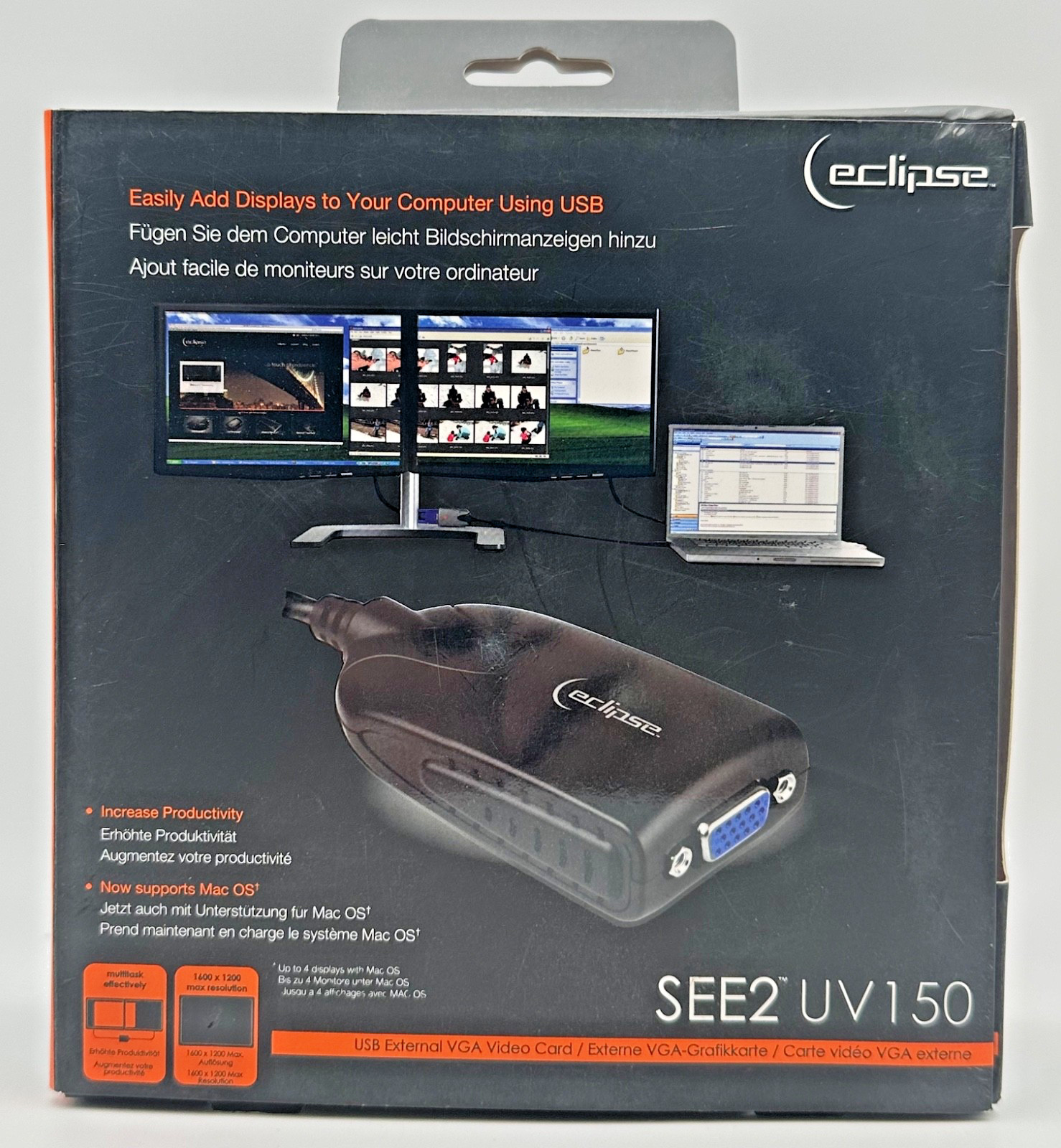 VTG Mad Catz Eclipse SEE2 UV150 USB 2.0 to VGA External Video Card Adapter NOS