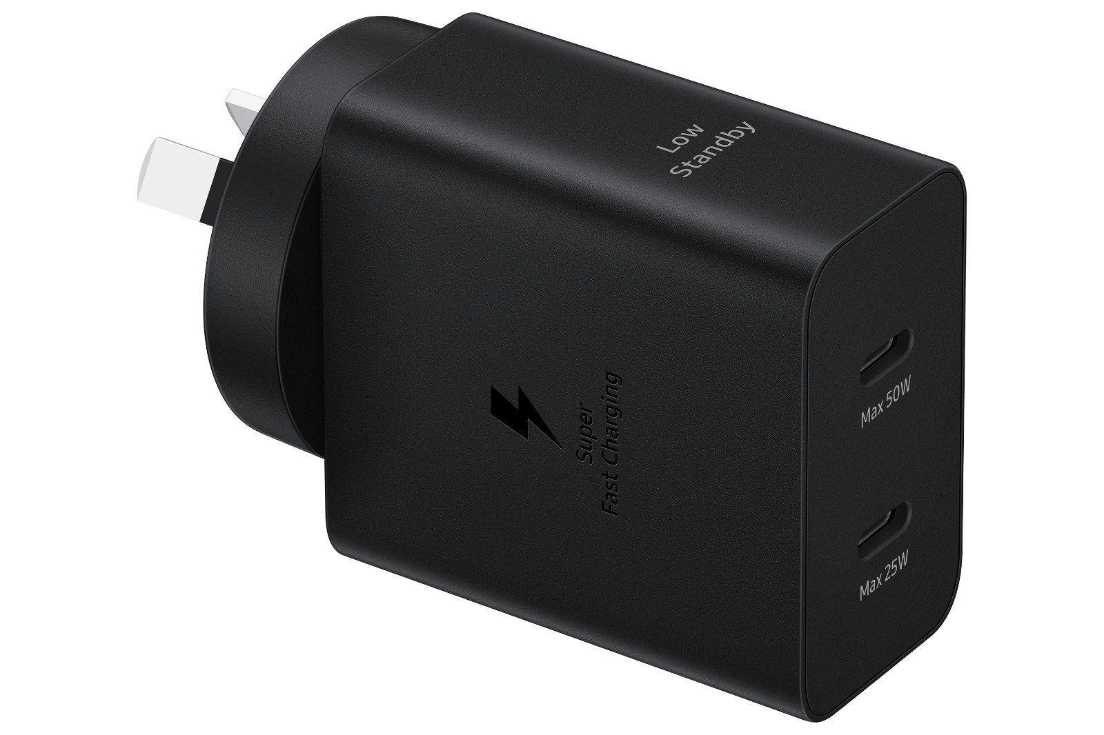 Original Genuine Samsung 50W Duo AC Charger with 1.8 LONG USB-C to USB-C Cable