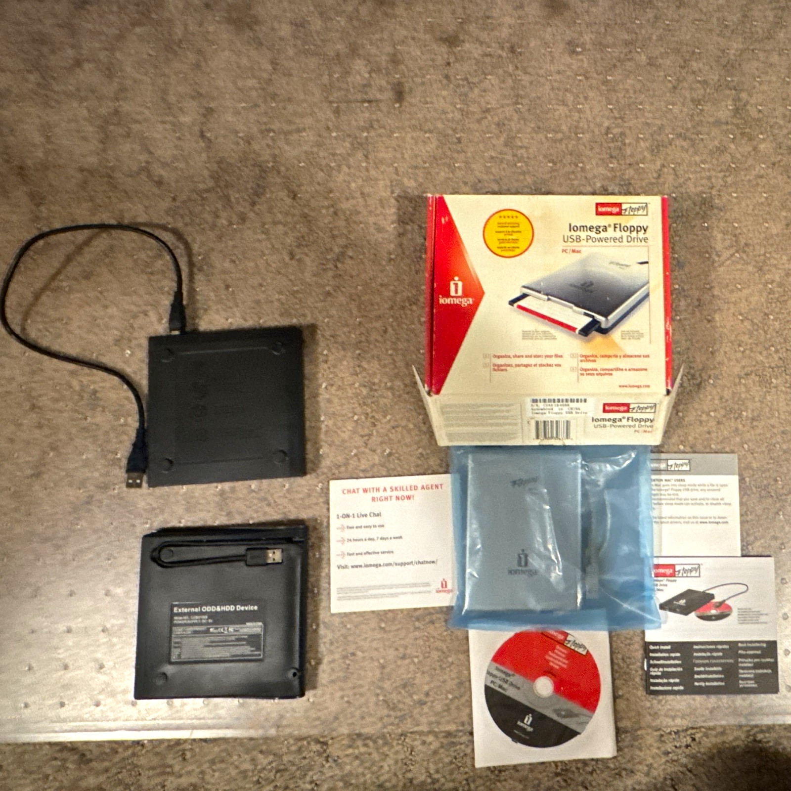 Iomega Floppy USB-Powered Drive 3.5in External USB for PC & Mac Black