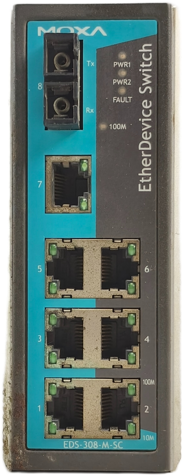 Moxa EDS-308-M-SC Industrial Switch Ethernet 8-Port SC DIN Fiber