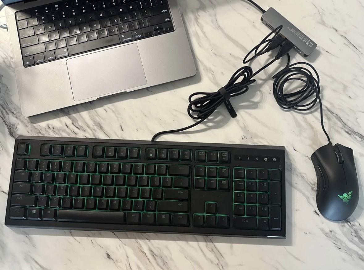 Razer Ornata V2 Wired USB Keyboard & Deathadder V2 Wired USB Mouse