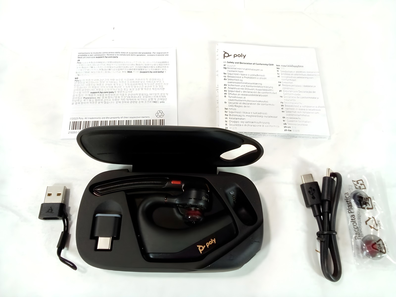 HP Poly Voyager Legend 50-M MS Teams Mono Bluetooth Headset and Case