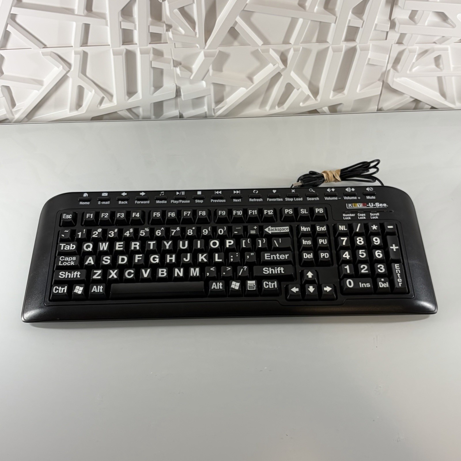 Keys U See Large Print Keyboard - USB Wired YKB-LP-BUSBP2 TESTED&WORKS 