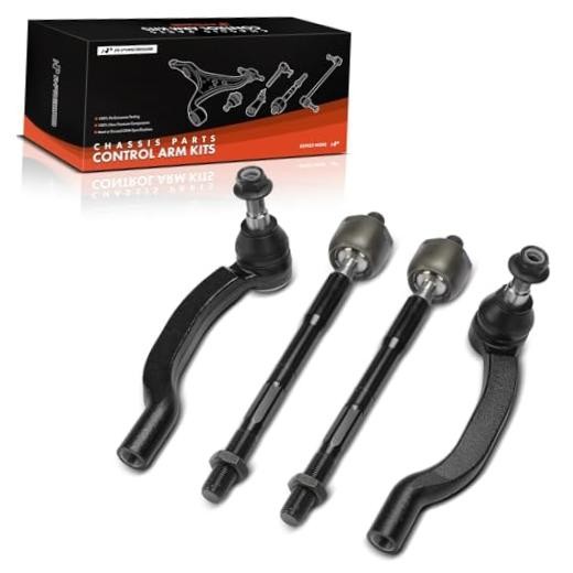Set of 4, Front Inner Outer Tie Rod End Kit, Compatible with Ram ProMaster