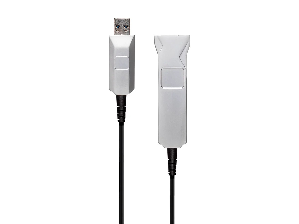 Monoprice SlimRun USB-A to USB-A 3.0 Extension Cable - Fiber Optic Silver 98.4ft