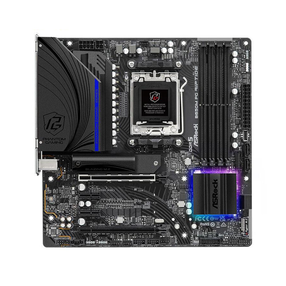 For ASRock B650M PG Riptide Motherboard Socket AM5 DDR5 AMD B650 M-ATX Test OK