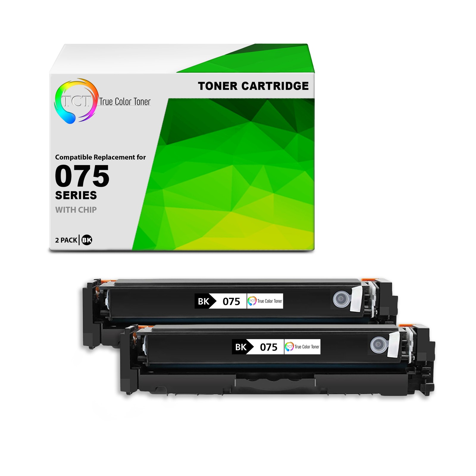 TCT Compatible Black Toner Cartridge Replacement for Canon 075 – 2-Pack