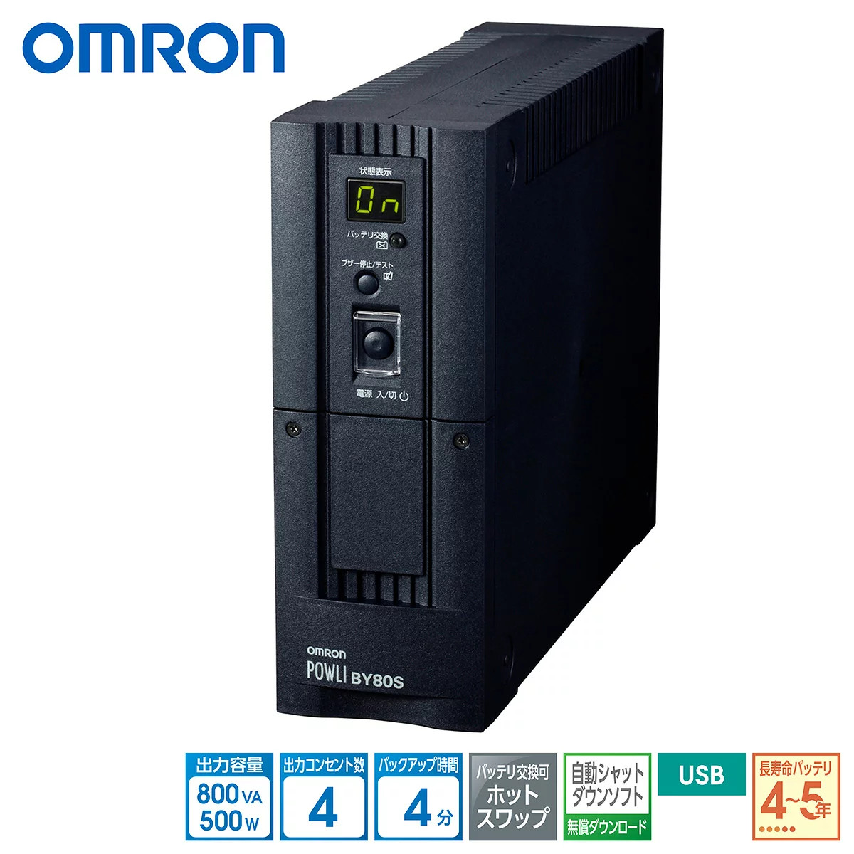 Omron Social Solutions UPS BY80S 800VA 500W Japan