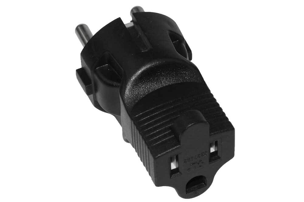 SF Cable USA NEMA 5-15R to Europe Schuko CEE7/7 Power Plug Adapter