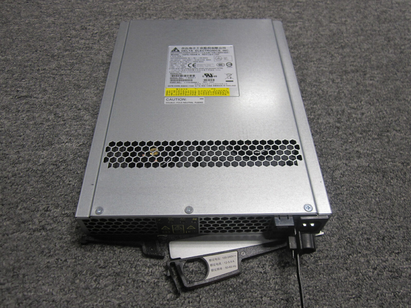 NetApp / Delta X519A-R6 DS2246 Array 750W Power Supply TDPS-750AB 114-00065 PS
