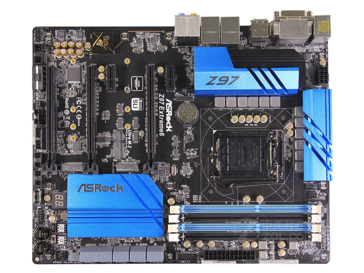 For ASROCK Z97 Extreme 6 motherboard LGA1150 DDR3 HDMI+DP+DVI ATX 32G tested ok