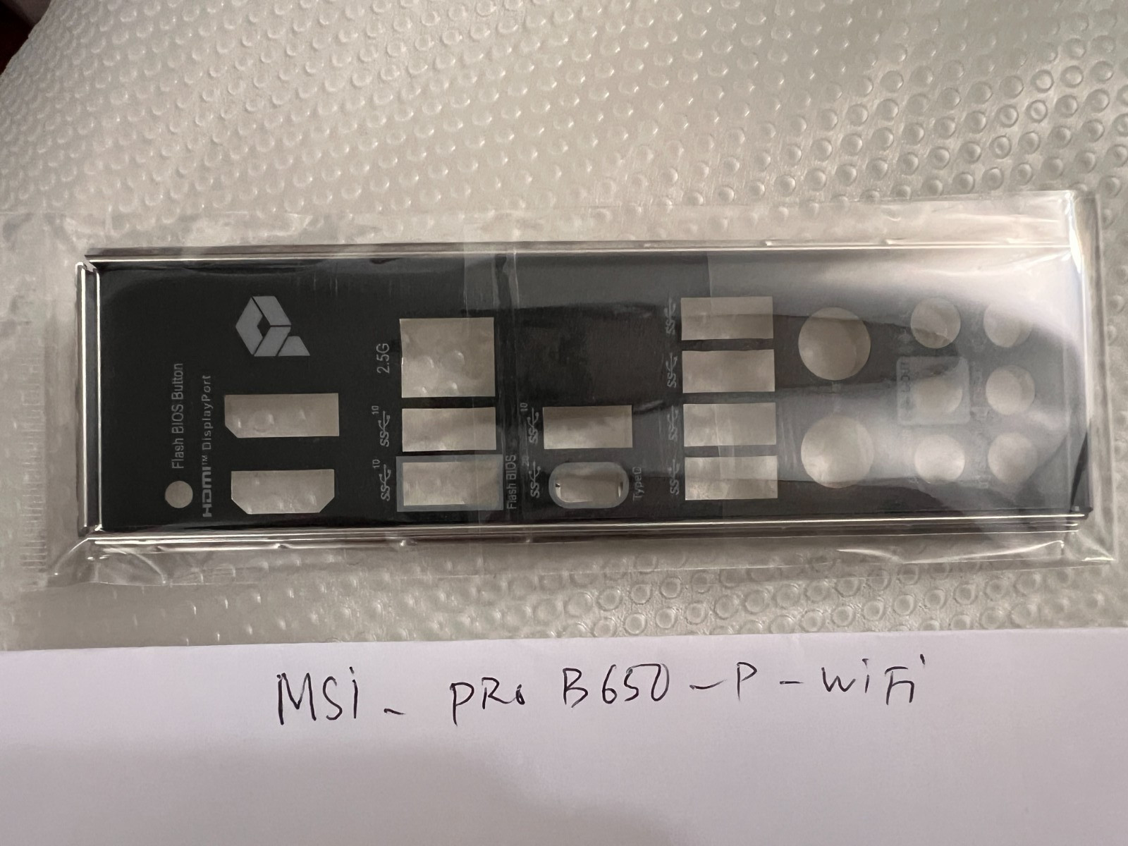 MSI PRO B650-VC WIFI , MSI PRO B650-P WIFI  IO SHIELD BACK PLATE ( BLACK )