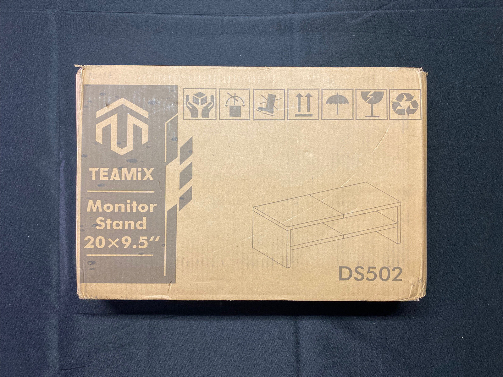 TEAMIX 2 Tiers Wooden Desktop Monitor Stand Riser 20 Inch 2 tiers, White