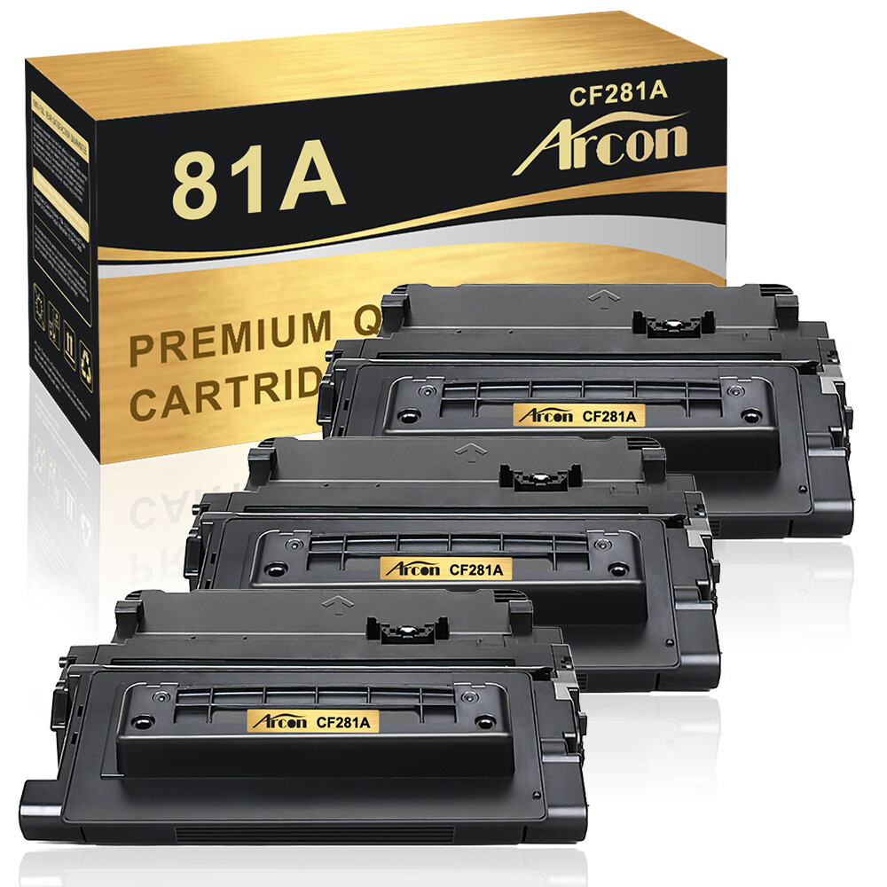 3x CF281A BK Toner fits for HP 81A LaserJet Enterprise M605dn M605X M606dn M630f