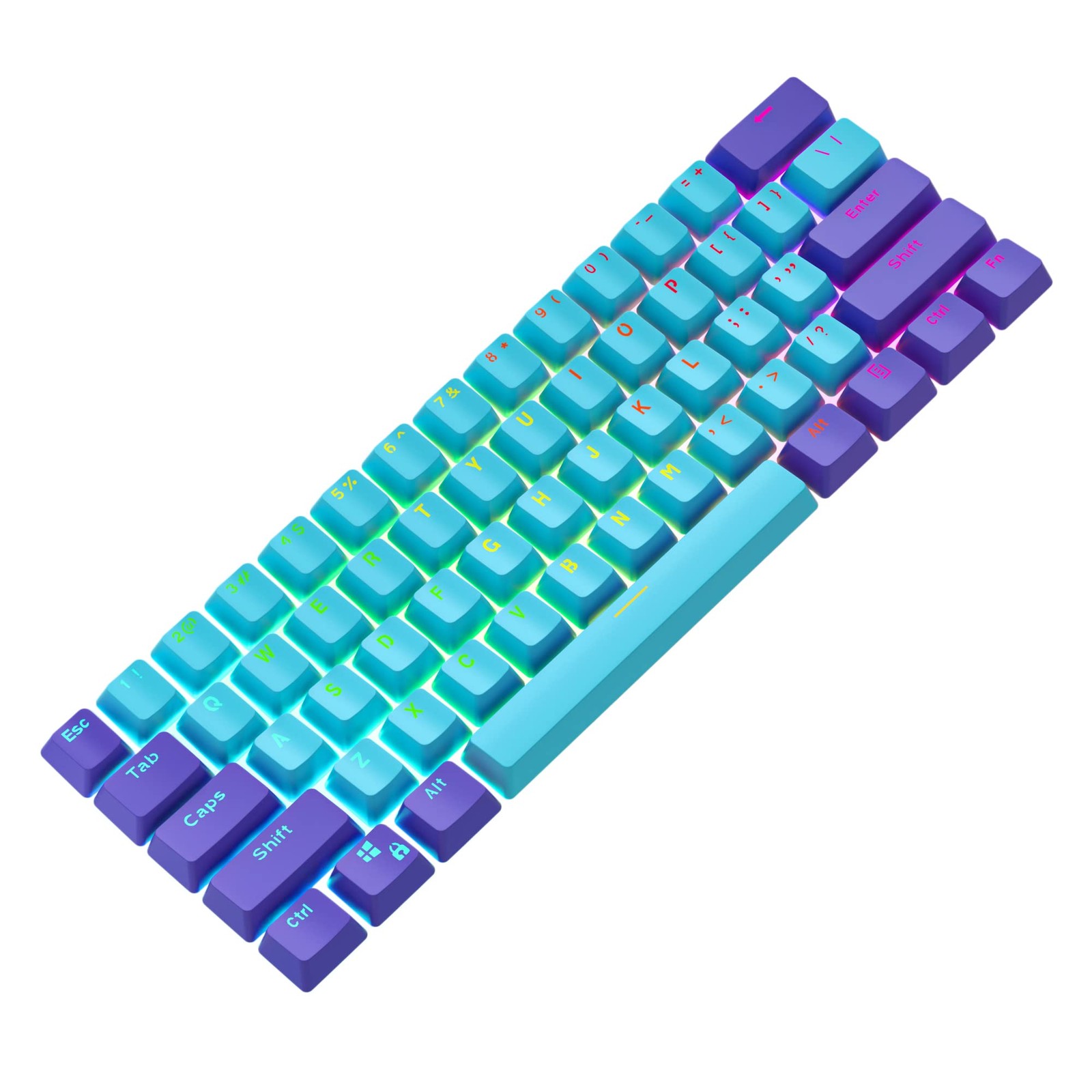 104 PCS Shen2 Backlit PBT Keycaps Set For 60 Percent Gaming Keyboard MX
