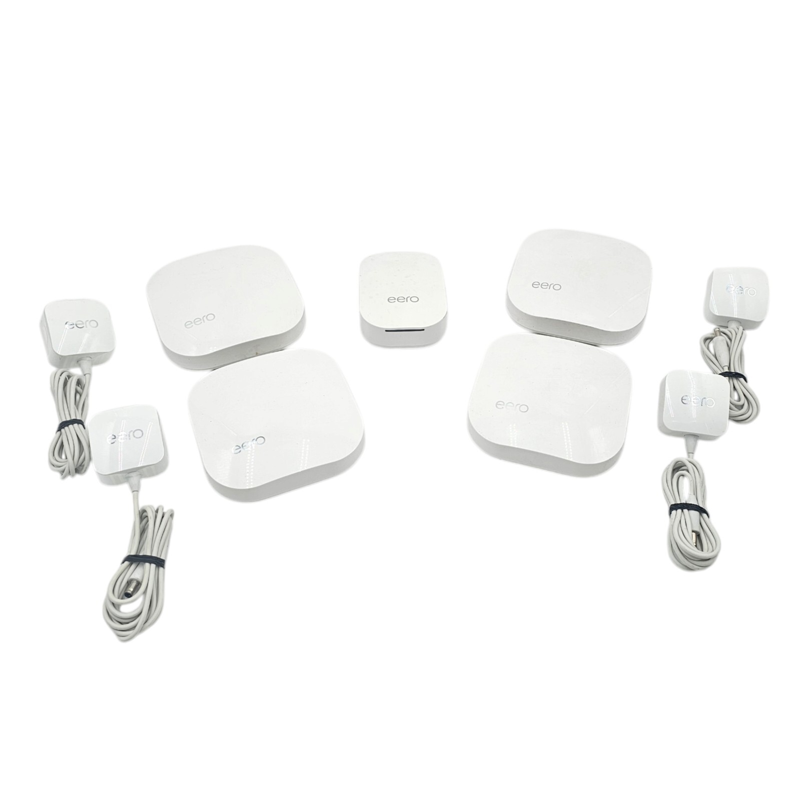 Eero Beacon WiFi Range Extender 350 Mbps D010001 & A01001 X4 & Pwr Cords Tested