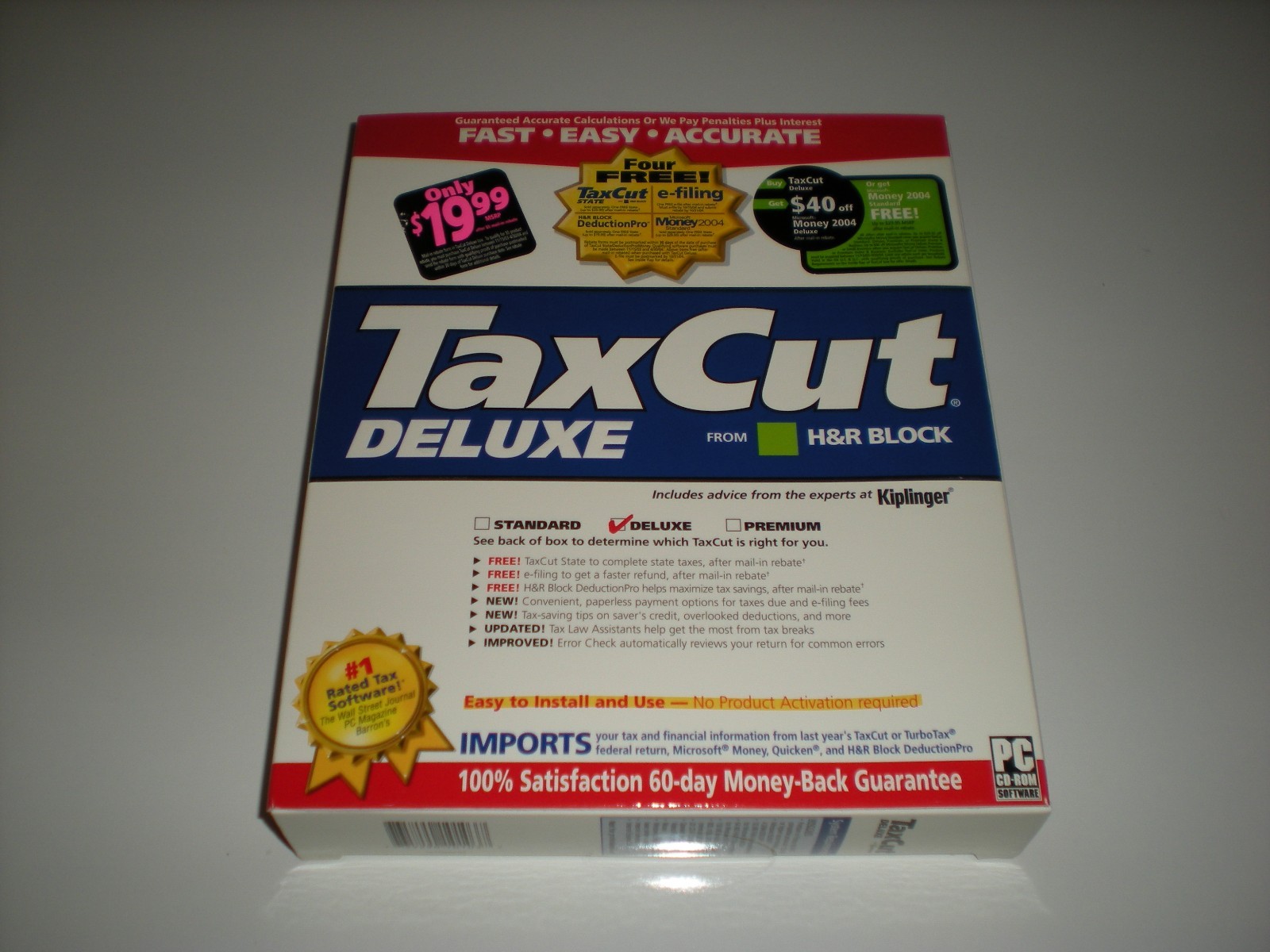 H&R Block TaxCut 2003 Deluxe Tax Cut imports Turbotax. New blemished sealed box