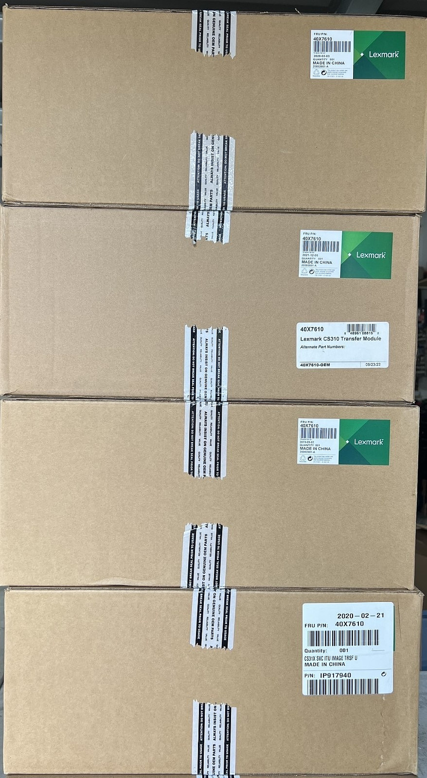 Genuine OEM Lexmark 40X7610 Image Transfer Units New In Box