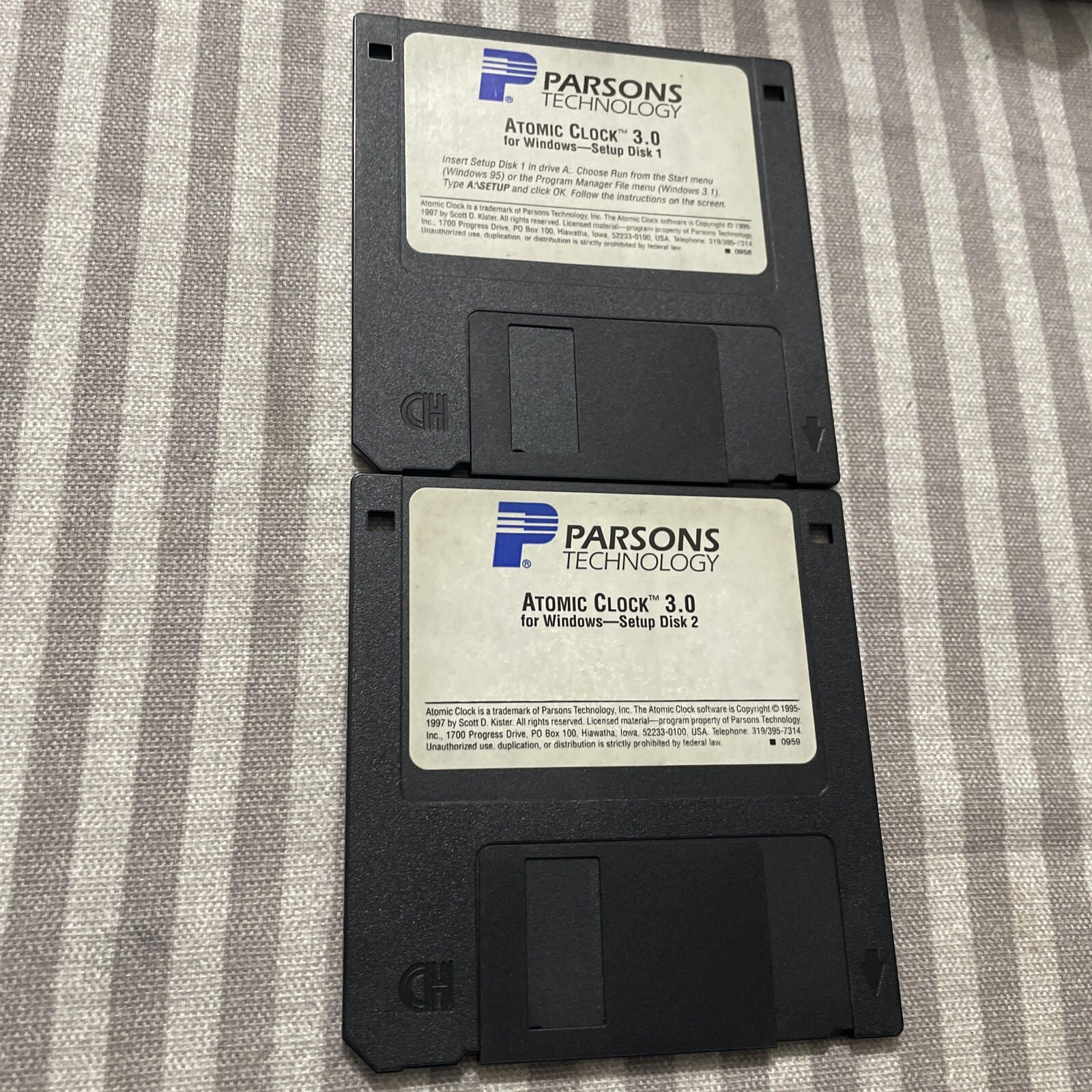 Parsons Technology Atomic Clock 3.0 For Windows Floppy Disks 1995