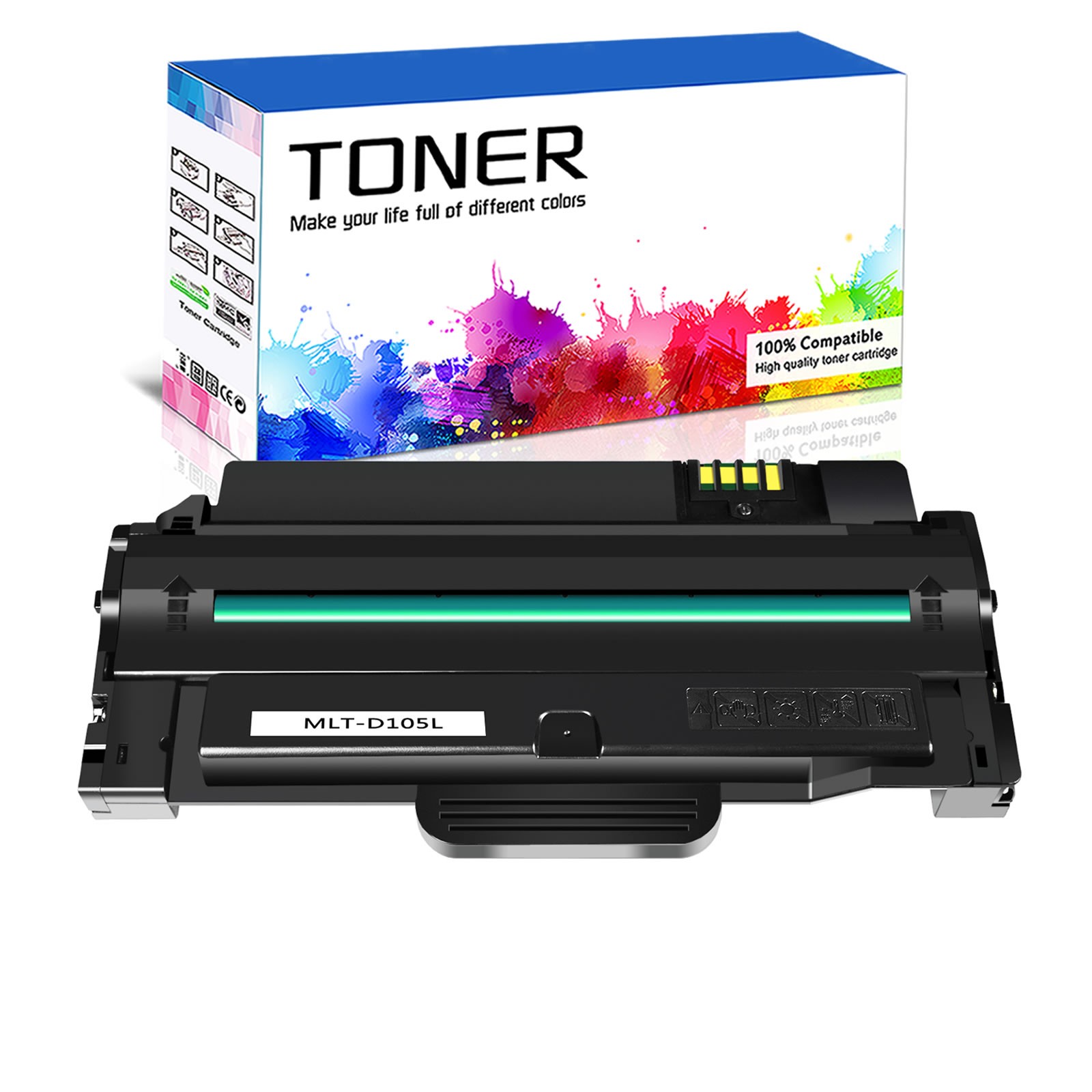 1PK MLT-D105L 105L Toner for Samsung ML-1910 ML-1915 ML-2525 ML-2525W ML-2580n