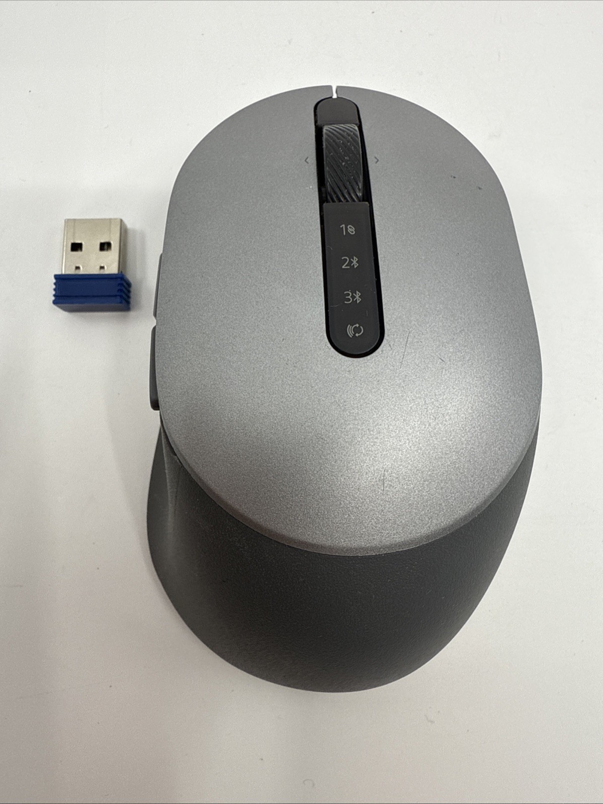 Dell-Multi-Device Wireless Bluetooth Mouse - MS5320W - Gray Silver- WITH DONGLE
