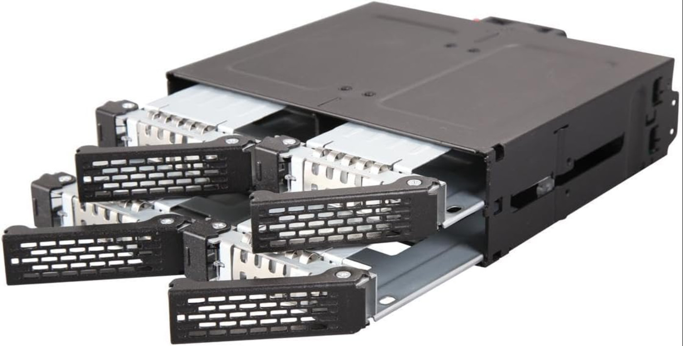 ICY DOCK MB607SP-B 2.5" SAS/SATA HDD SSD Mobile Rack 5.25" Bay, Made In Taiwan