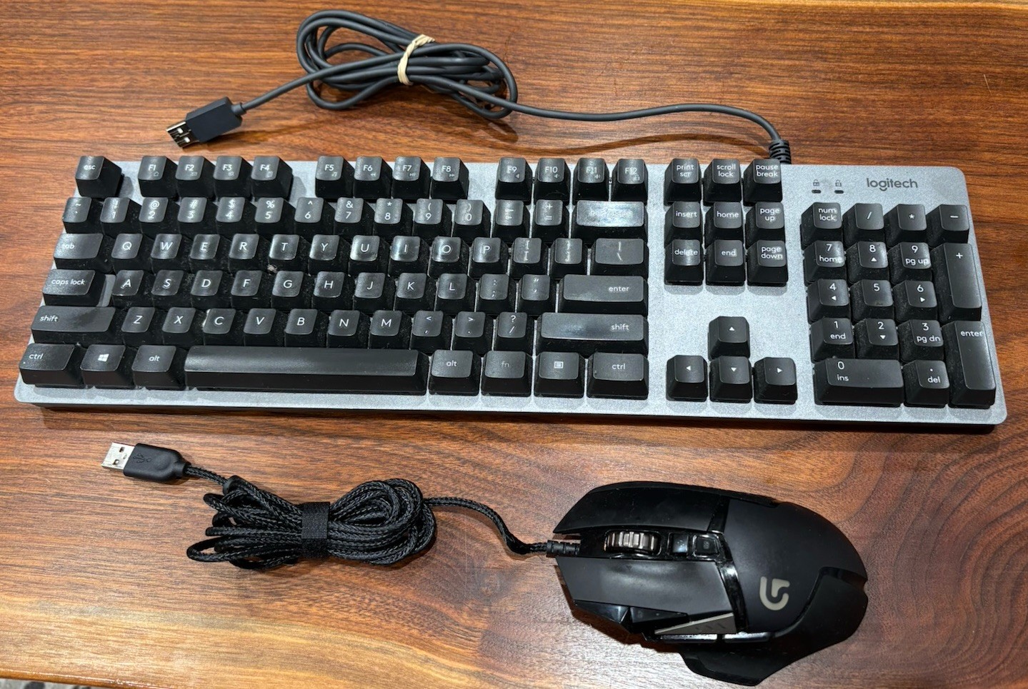 Logitech K840 Mechanical Corded Keyboard+Logitech G502 Corded Gaming Mouse PcMac
