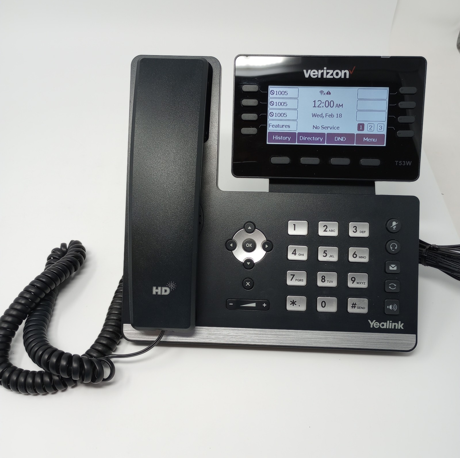Yealink Prime Business Phone SIP-T53W (Inc. Base, Stand, Receiver, & AC Adapter)