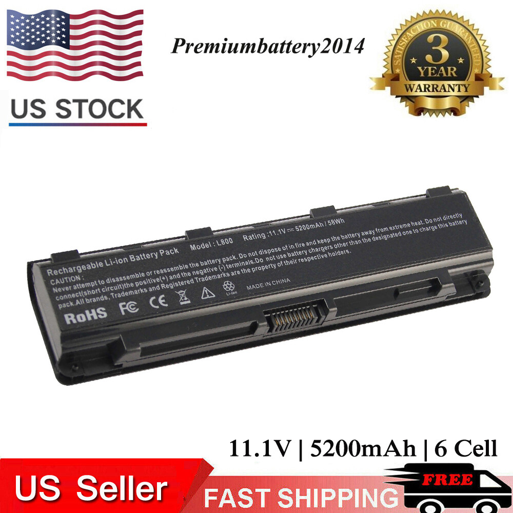 Replace For Toshiba Satellite L855-S5405 Laptop Battery PA5024U-1BRS PA5025U-1BR