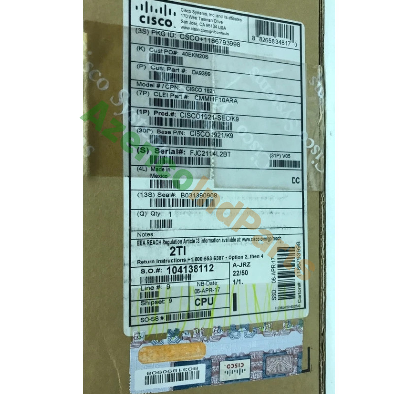 1PC NEW Cisco 1921-SEC/K9 2-Port Gigabit Router Fast Delivery