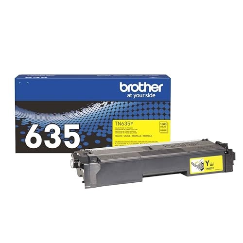 Brother Genuine TN635Y Standard Yield Toner Cartridge, 1 Pack - Yellow